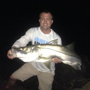 Night snook fishing