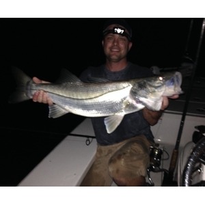 Night fishing for snook