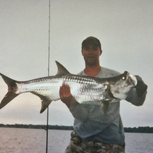 Jesse was stoked when he landed his first tarpon!